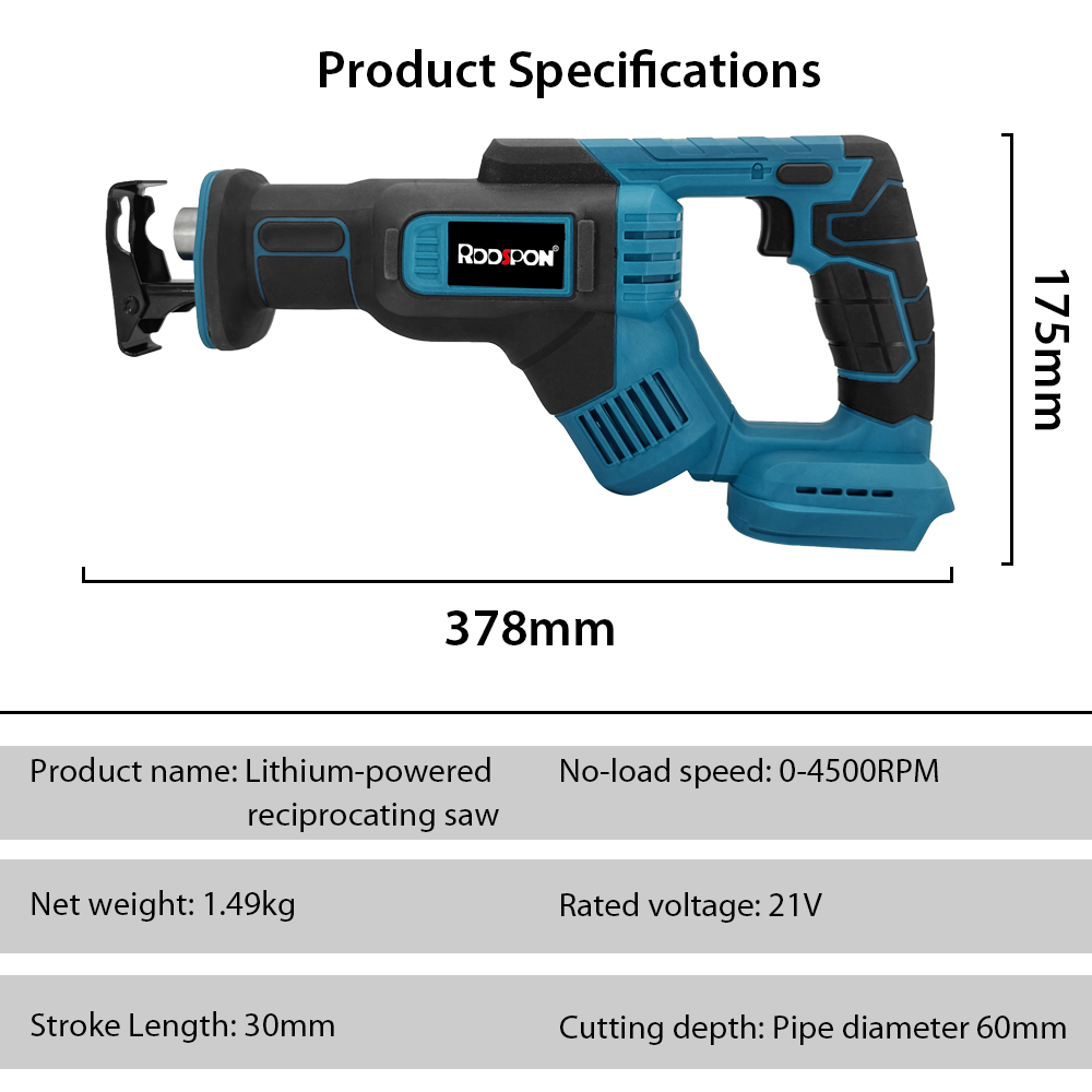 Reciprocating Saw Cordless - Électrique alternatif pour scie grand modèle