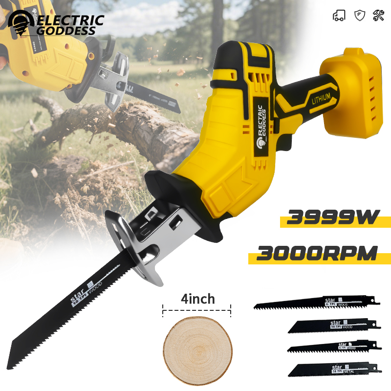 Reciprocating Saw Cordless - Scie alternative électrique déesse, scie multifonctionnelle