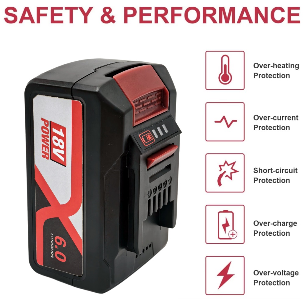 Power Xchange Tools - Batterie de remplacement Li-ion 6Ah pour