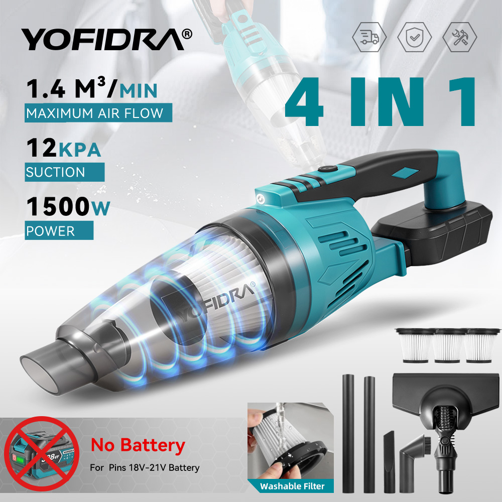 Power Tools For Home - YOFIDRA 1500W 12KPA aspirateur électrique 4IN1