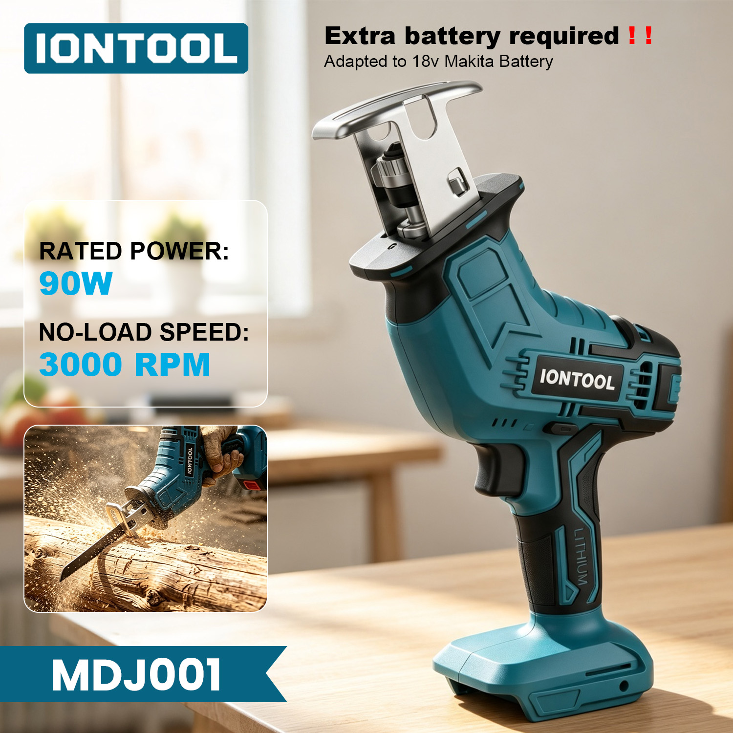 Reciprocating Saw Cordless - Scie sauteuse sans fil IONTOOL 18V