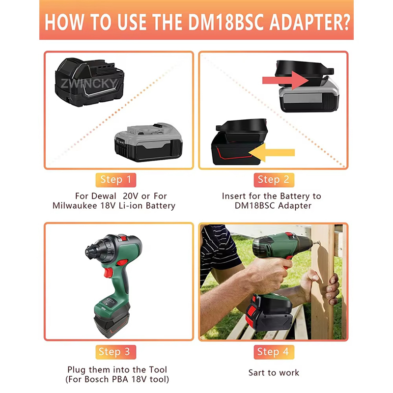 Adaptateur de batterie pour Bo - Power Tools Green Color avis et prix